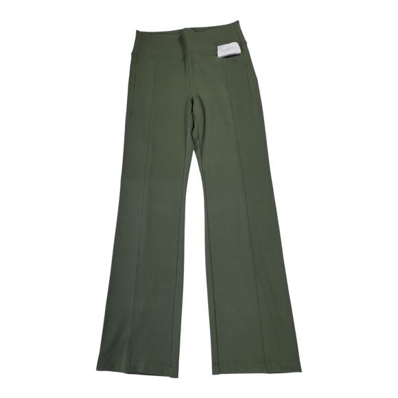 Athleta Delancey Straight Leg Flat Front Pants‎ Green Women's Size Medium NWT - Picture 6 of 14